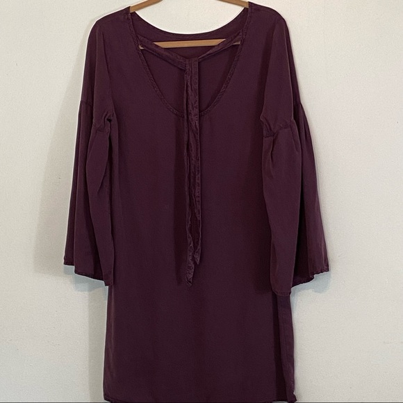 Cloth & Stone by Anthropology Bell Sleeve Open Back Mini size Small - Picture 7 of 14